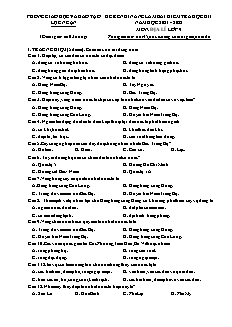 Đề rèn kĩ năng học kì I Địa lí 9 - Năm học 2021-2022 - PGD Lục Ngạn (Có đáp án)