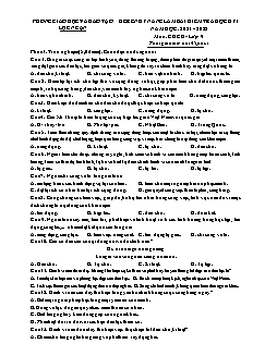 Đề rèn kĩ năng học kì I GDCD 9 - Năm học 2021-2022 - PGD Lục Ngạn (Có đáp án)