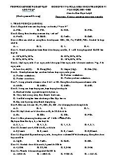 Đề rèn kĩ năng học kì I Hóa học 8 - Năm học 2021-2022 - PGD Lục Ngạn (Có đáp án)