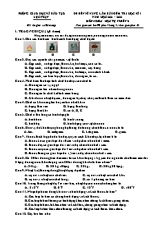 Đề rèn kĩ năng học kì I Khoa học tự nhiên 6 - Năm học 2021-2022 - PGD Lục Ngạn (Có đáp án)