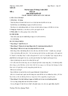 Giáo án các môn Lớp 1 - Tuần 24 - Năm học 2022-2023 - Trường Tiểu học Quang Thịnh