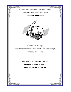 Giáo án Hoạt động trải nghiệm 3 - Chủ đề: Truyền thống quê hương - Năm học 2024-2025 - Vũ Thị Lệ Nga