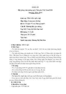 Giáo án Mầm non Lớp Mầm - Chủ đề: Phương tiện giao thông - Đề tài: Truyện Vì sao Thỏ cụt đuôi - Năm học 2024-2025 - Dương Thị Như Hoa