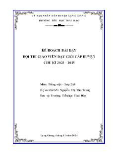 Giáo án Tiếng Việt 2 (Nghe - Viết) - Bài viết 1: Mai con đi nhà trẻ - Năm học 2024-2025 - Nguyễn Thị Thu Trang