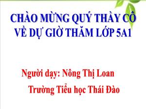 Bài giảng Toán 5 - Bài: Tỉ số phần trăm