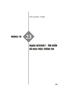 Tài liệu bồi dưỡng giáo dục thường xuyên - Module 23: Mạng Internet. Tìm kiếm và khai thác thông tin